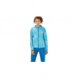 Aqua Angel Print/Reborn Blue Asics 2012C002.446 Packable Jacket Jackets & Outerwear | ARPXS-5867