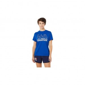 Asics Blue Asics 2012C187.400 Lam Ready-Set Ii Short Sleeve 2 T-Shirts & Tops | MXRKA-0376