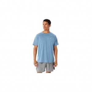 Azure Heather Asics 2011C656.410 Ready-Set Lyte Short Sleeve T-Shirts & Tops | RXTWN-2096