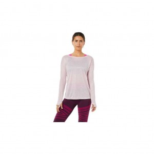 Barely Rose Asics 2032C268.700 Open Back Long Sleeve Top T-Shirts & Tops | HTRWQ-5412