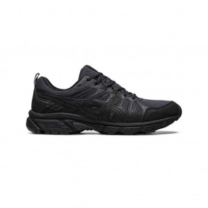 Black/Black Asics 1011B262.001 Gel-Venture 7 (4E) Trail Running Shoes | KHTJX-7520
