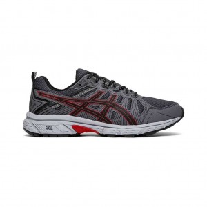 Black/Classic Red Asics 1011A561.003 Gel-Venture 7 (4E) Trail Running Shoes | TBFML-4358
