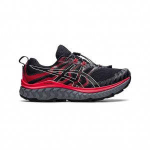 Black/Electric Red Asics 1011B028.004 Trabuco Max Trail Running Shoes | IWCJS-0632