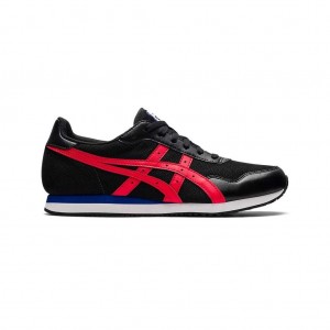 Black/Electric Red Asics 1201A267.001 Tiger Runner Sportstyle | GZXRY-1846