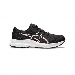 Black/Frosted Rose Asics 1014A294.001 Contend 8 Grade Scool Grade School (1-7) | WFZJX-8632