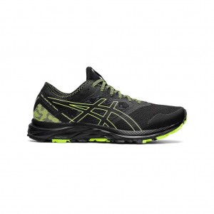 Black/Hazard Green Asics 1011B194.002 Gel-Excite Trail Running Shoes | QGXEA-9541