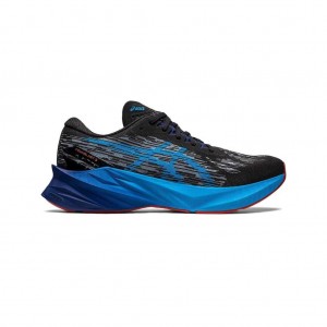 Black/Island Blue Asics 1011B458.004 Novablast 3 Running Shoes | KLYAF-7495