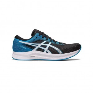 Black/Island Blue Asics 1011B495.002 Hyper Speed 2 Running Shoes | IJTNQ-5810
