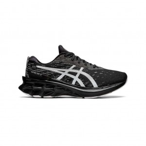 Black/Pure Silver Asics 1011B192.001 Novablast 2 Running Shoes | QGBYV-0498