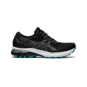 Black/Pure Silver Asics 1012A867.001 Gt-2000 9 Knit Running Shoes | BYMRU-5489