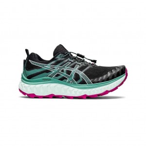 Black/Soothing Sea Asics 1012A901.004 Trabuco Max Trail Running Shoes | CJQEN-4789
