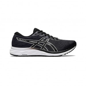 Black/White Asics 1011A656.001 Gel-Excite 7 (4E) Running Shoes | PBKRH-8106