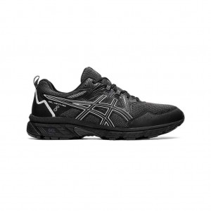 Black/White Asics 1011A826.006 Gel-Venture 8 (4E) Trail Running Shoes | EFCOZ-0835