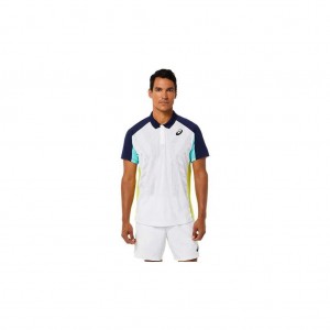 Brilliant White/Ice Mint Asics 2041A193.101 Match Polo-Shirt T-Shirts & Tops | ZFUEM-5192