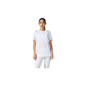 Brilliant White/Mist Asics 2042A195.115 New Strong 92 Short Sleeve Top T-Shirts & Tops | CQKZB-1804