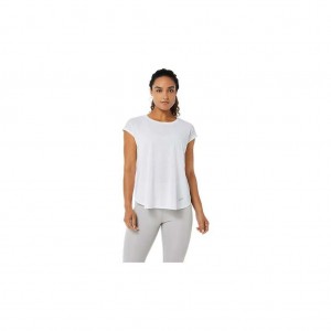 Brilliant White Asics 2032C271.100 Slit Short Sleeve Top T-Shirts & Tops | TGVIK-2045