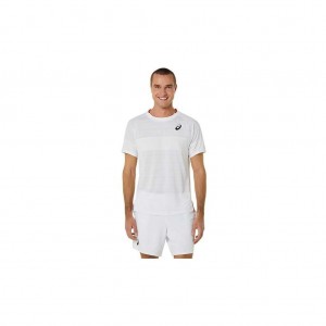 Brilliant White Asics 2041A244.100 Match Short Sleeve Top T-Shirts & Tops | GPUNB-8251