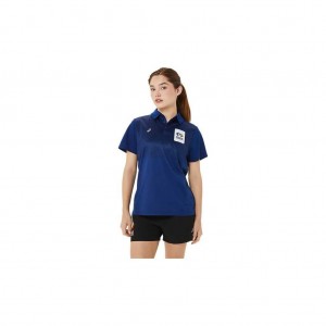 Dark Blue (Pantone 281 C) Asics 2012C512.450 Hex Gradient Polo Wch T-Shirts & Tops | ERYHB-9361