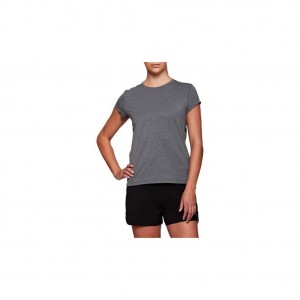 Dark Grey Heather Asics 2012A141.020 Dorai Short Sleeve Top T-Shirts & Tops | SDOCP-7823