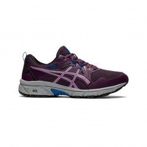 Deep Plum/Black Asics 1012A706.503 Gel-Venture 8 (D) Trail Running Shoes | YKZJL-3564