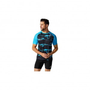Digital Aqua Asics 2091A351.403 Light Short Sleeve Top T-Shirts & Tops | QCPEL-9370