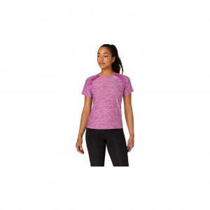 Digital Grape Spacedye Asics 2012B428.522 W Ss Pr Lyte Top T-Shirts & Tops | GBHWU-7894
