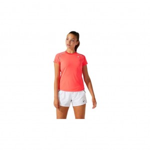 Diva Pink Asics 2042A157.702 Piping Tee T-Shirts & Tops | XMNQZ-0295