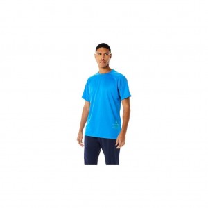 Electric Blue Asics 2031D032.402 Active Short Sleeve Top T-Shirts & Tops | EFJWY-5027