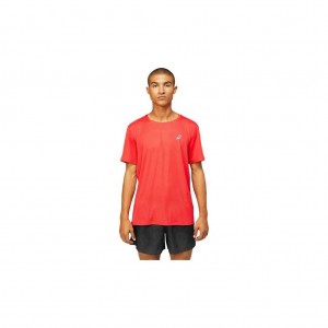 Electric Red Asics 2011C104.601 Ventilate Short Sleeve Top T-Shirts & Tops | DMVCT-5427
