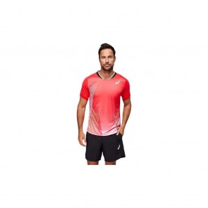 Electric Red Asics 2041A170.602 Match Graphic Tee T-Shirts & Tops | DTIPQ-1862