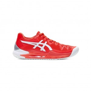 Fiery Red/White Asics 1042A072.601 Gel-Resolution 8 Tennis Shoes | OFARE-8230