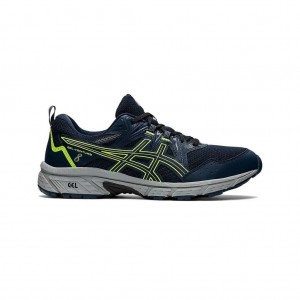 French Blue/Hazard Green Asics 1011A826.406 Gel-Venture 8 (4E) Trail Running Shoes | USIBA-7095