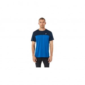 French Blue/Lake Drive Asics 2011C239.400 Race Short Sleeve Top T-Shirts & Tops | WXIPB-6943