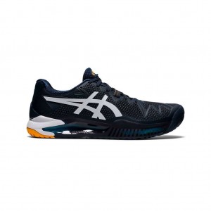 French Blue/White Asics 1041A079.403 Gel-Resolution 8 Tennis Shoes | CKYQA-5682