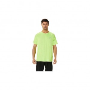 Hazard Green Heather Asics 2011C656.300 Ready-Set Lyte Short Sleeve T-Shirts & Tops | VYGPL-4123