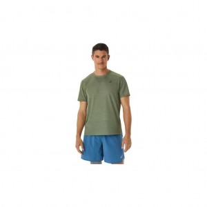 Lichen Green Asics 2011C231.303 Ventilate Actibreeze Short Sleeve Top T-Shirts & Tops | EXQND-0869