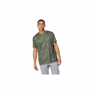 Lichen Green Asics 2031C320.300 Seasonal Graphic Short Sleeve Top T-Shirts & Tops | BYMDF-7254