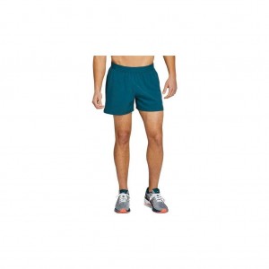 Magnetic Blue Asics 2011A769.402 Road 5in Short Shorts | EZXDN-0173