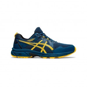 Mako Blue/Saffron Asics 1011A826.400 Gel-Venture 8 (4E) Trail Running Shoes | FHBMG-8607