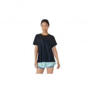 Night Shade/Lake Drive Print Asics 2012C237.080 Pr Lyte Run Short Sleeve T-Shirts & Tops | HKQFO-3754