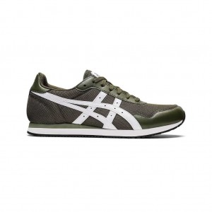 Olive Canvas/White Asics 1201A267.300 Tiger Runner Sportstyle | WNTIJ-7251