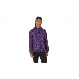Orchid Brushstroke/Nightshade Asics 2012C002.543 Packable Jacket Jackets & Outerwear | XOWVZ-8973