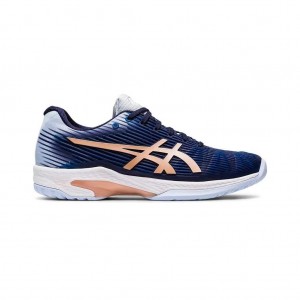Peacoat/Rose Gold Asics 1042A002.413 Solution Speed FF Tennis Shoes | SNBOQ-7158