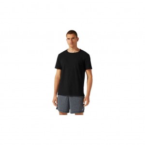 Performance Black Asics 2031B949.001 Patched Pocket Short Sleeve Top T-Shirts & Tops | WCBHQ-9365
