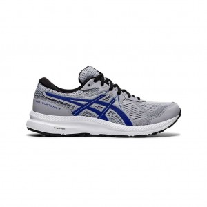 Piedmont Grey/Asics Blue Asics 1011B392.020 Gel-Contend 7 (4E) Running Shoes | VRBAS-0594