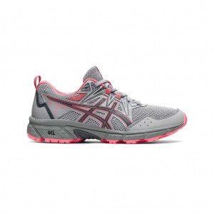Piedmont Grey/Blazing Coral Asics 1012A708.024 Gel-Venture 8 Trail Running Shoes | POFTI-4570