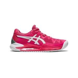 Pink Cameo/White Asics 1042A072.702 Gel-Resolution 8 Tennis Shoes | XKJVQ-3941