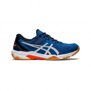 Reborn Blue/White Asics 1071A054.401 Gel-Rocket 10 Volleyball Shoes | UBLYW-0157