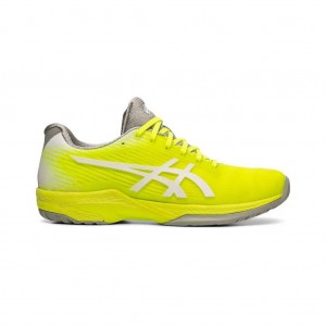 Safety Yellow/White Asics 1042A002.750 Solution Speed FF Tennis Shoes | IKYGV-7439