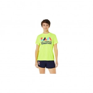 Safety Yellow Asics 2012C190.730 Lam Ready-Set Ii Short Sleeve T-Shirts & Tops | GAJIC-6543